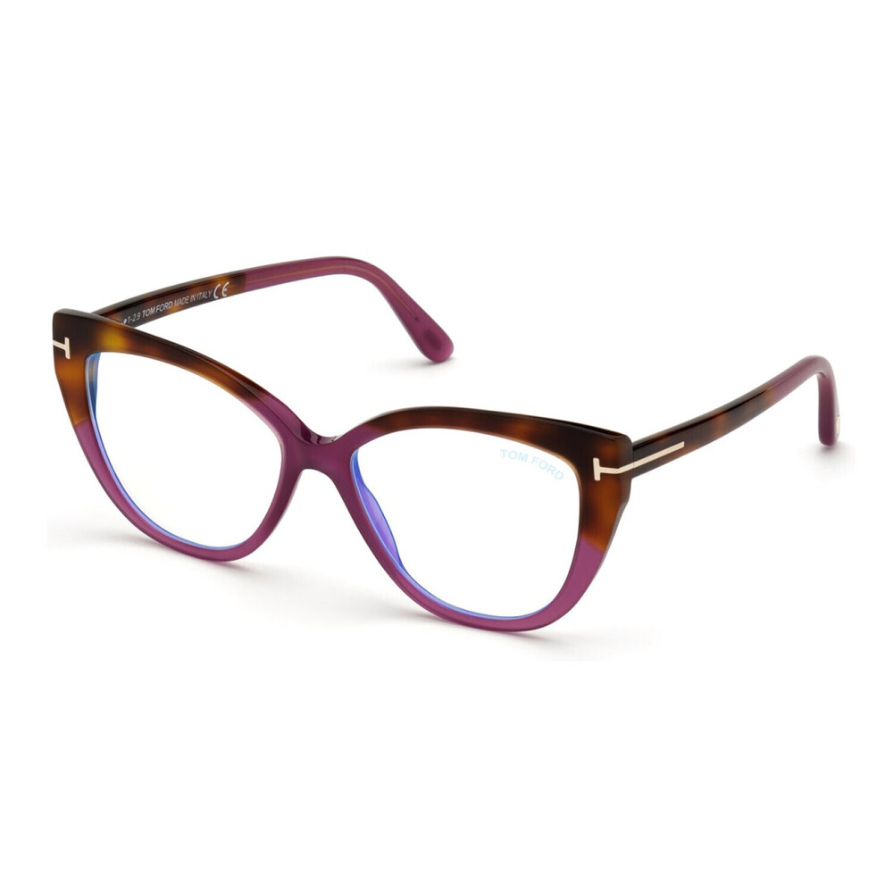 NEW Tom Ford FT5673-B 081 Blonde Havana to Milky Purple Sunglasses Authentic